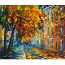 Gallery value USD7200 THE AUTUMN OF THE CITY - PALETTE KNIFE Oil Painting On Canvas By Leonid Afremov